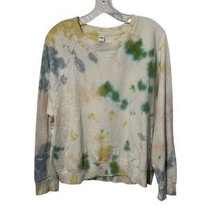 Old Navy Women Size Large Tie Dye Sweatshirt Pullover Crewneck Long Sleeve
